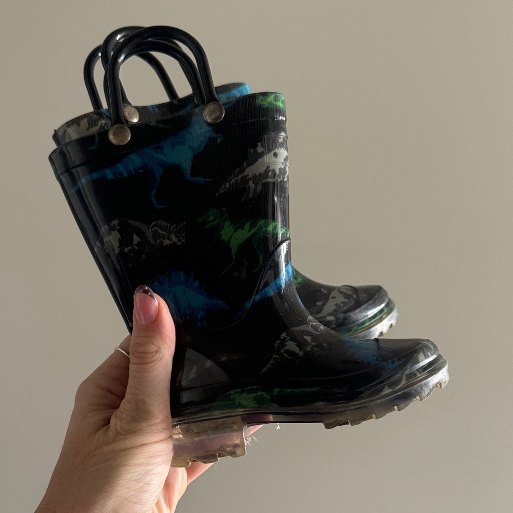 Toddler Dinosaur Print Rain Boots